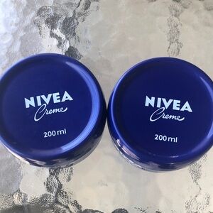 NIVEA Creme 200ml Jars x2 Bundle – Body Face Hand Moisturizer, Jars